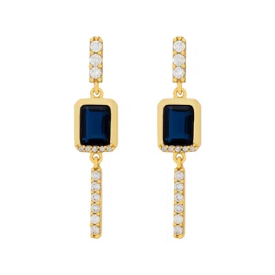 Lavani Jewels Women's Blue / White Blue Goldplated Rene Earrings