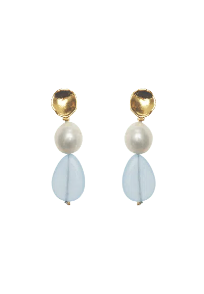 Lavani Jewels Women's Blue / White Nydia Light Blue Earrings In Multi