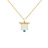 Lavani Jewels Women's Blue / White White & Blue Clarité Necklace In Gold