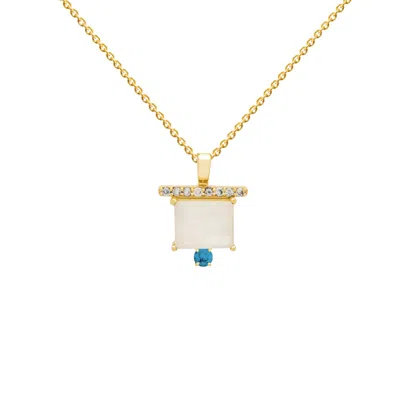 Lavani Jewels Women's Blue / White White & Blue Clarité Necklace In Multi