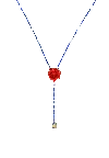 Lavani Jewels Women's Blue / Yellow / Orange Batou Blue And Orange Rose Necklace
