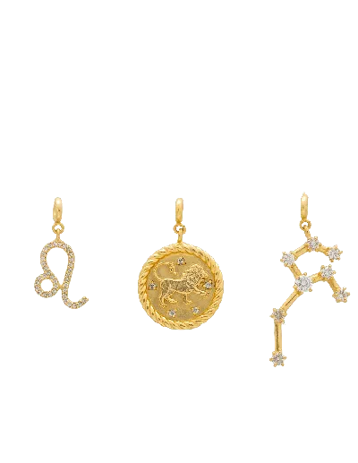 Lavani Jewels Women's Gold Charm Zodiaco Leo