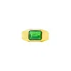 Lavani Jewels Women's Gold / Green Green & Gold Plated Chevalier Ring In Gold