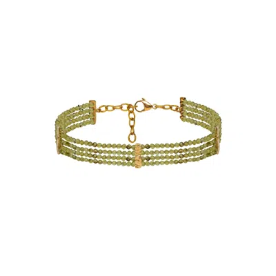 Lavani Jewels Women's Gold / Green Liliana Green Choker