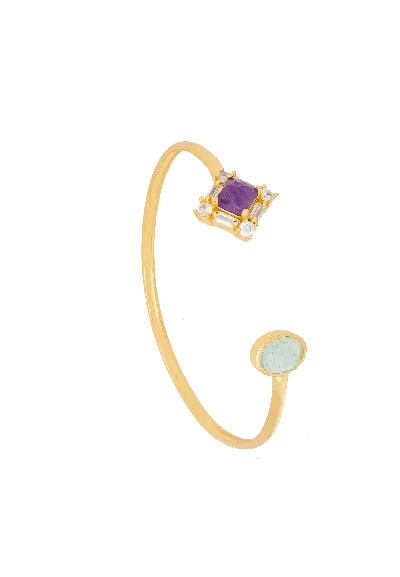 Lavani Jewels Women's Gold / Green / Purple Polaris Purple Bracelet
