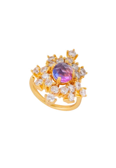 Lavani Jewels Women's Gold / Purple Altaira Purple Ring