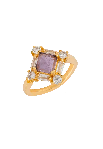 Lavani Jewels Women's Gold / Purple Polaris Purple Ring