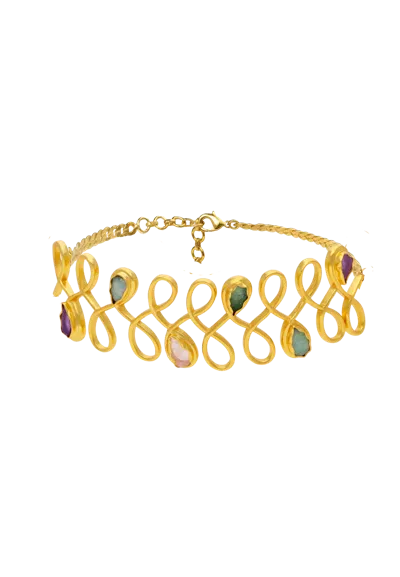 Lavani Jewels Women's Gold Unalome Choker