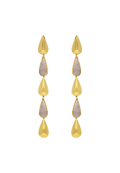 Lavani Jewels Women's Gold / White Balance White Earrings