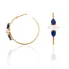 Lavani Jewels Women's Gold / White / Blue Blue & White Kasia Earrings In Blue