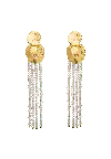 Lavani Jewels Women's Gold / White Liliana Pearl Long Earrings In Gold