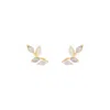 Lavani Jewels Women's Gold / White Padma White Flowers Earrings In Gold
