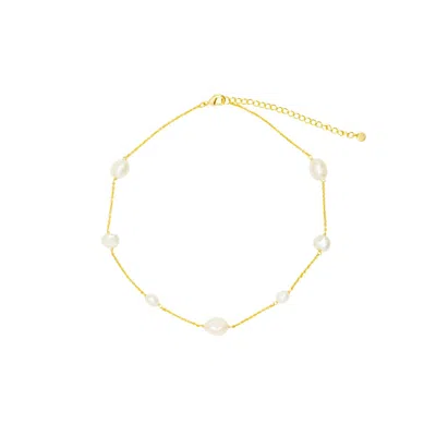 Lavani Jewels Women's Gold / White Pearl Choker Necklace The High Priestess