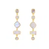 Lavani Jewels Women's Gold / White Thelma White Earrings In Multi