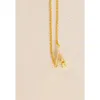 Lavani Jewels Women's Gold / White Zircon "b" Initial Necklace In Gold