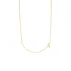 Lavani Jewels Women's Gold / White Zircon "f" Initial Necklace In Gold