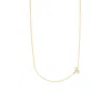 Lavani Jewels Women's Gold / White Zircon "g" Initial Necklace In Gold