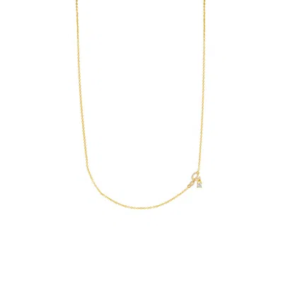 Lavani Jewels Women's Gold / White Zircon "g" Initial Necklace