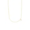 Lavani Jewels Women's Gold / White Zircon "h" Initial Necklace In Gold