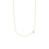 Lavani Jewels Women's Gold / White Zircon "i" Initial Necklace In Gold