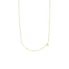 Lavani Jewels Women's Gold / White Zircon "j" Initial Necklace In Gold