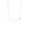 Lavani Jewels Women's Gold / White Zircon K Initial Necklace In Gold