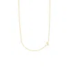 Lavani Jewels Women's Gold / White Zircon "q" Initial Necklace In Gold