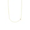 Lavani Jewels Women's Gold / White Zircon "v" Initial Necklace In Gold