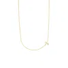 Lavani Jewels Women's Gold / White Zircon "x" Initial Necklace In Gold
