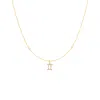 Lavani Jewels Women's Gold / White Zodiac Horoscope Sign Gemini Symbol Necklace Gold In Gold