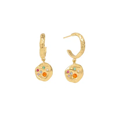 Lavani Jewels Women's Goldplated & Multicolored Sadie Hoops
