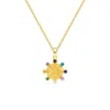 Lavani Jewels Women's Goldplated Fortune Wheel Necklace