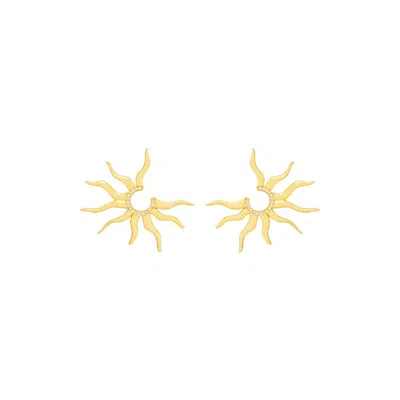 Lavani Jewels Women's Goldplated The Sun Earrings