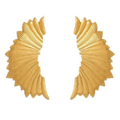 Lavani Jewels Women's Goldplated Wings Earrings