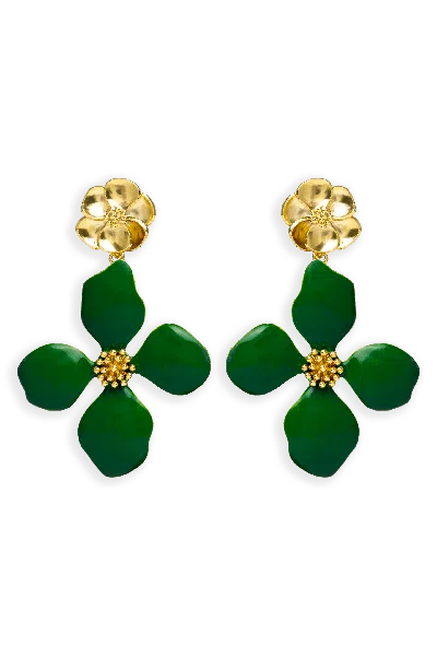 Lavani Jewels Women's Green Cassia Earrings