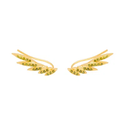 Lavani Jewels Women's Green / Gold Green Goldplated Climber Jema