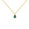 Lavani Jewels Women's Green / Gold Green Pride Mini Necklace In Gold