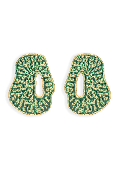 Lavani Jewels Women's Green Magma Earrings