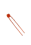 Lavani Jewels Women's Lola Orange Hairpin In Orange