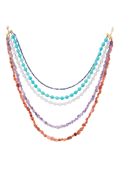 Lavani Jewels Women's Multicolor Necklace Delphina In Animal Print