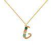 Lavani Jewels Women's Multicolored Initial G Necklace In Burgundy