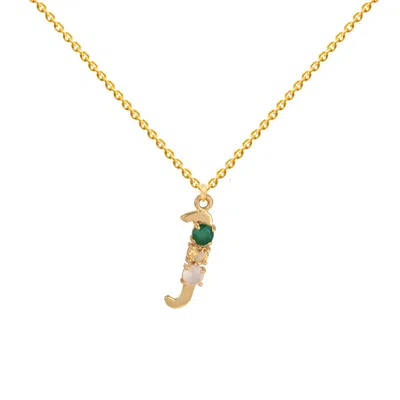 Lavani Jewels Women's Multicolored Initial J Necklace In Gold