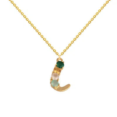 Lavani Jewels Women's Multicolored Initial L Necklace In Gold