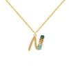 Lavani Jewels Women's Multicolored Initial N Necklace In Gold