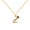 Lavani Jewels Women's Multicolored Initial Z Necklace In Gold