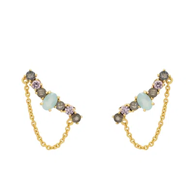 Lavani Jewels Women's Multicolored Nadine Earrings In Yellow