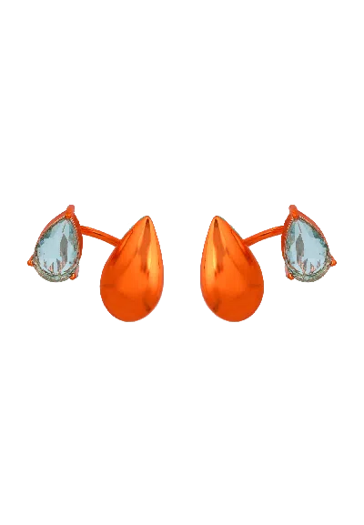 Lavani Jewels Women's Orange Kusanagi Drop Earrings