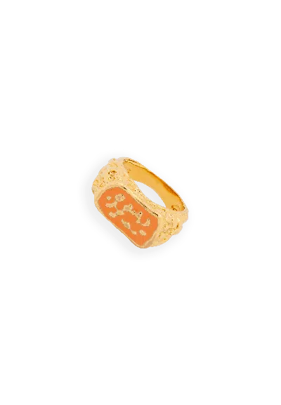 Lavani Jewels Women's Orange Magma Ring In Gold