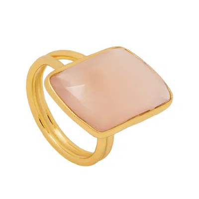Lavani Jewels Women's Orange Pink Stardust Ring In Gold