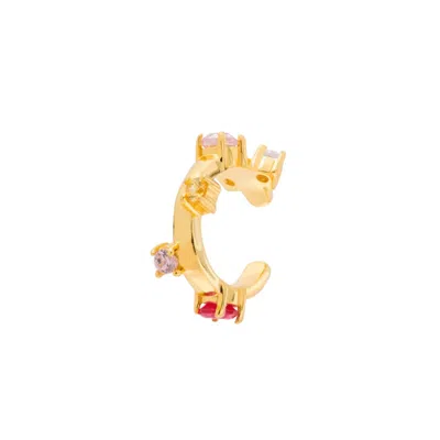 Lavani Jewels Women's Orchid Flower Ear Cuff In Gold